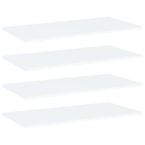 vidaXL Wandschappen 4 st 80x40x1,5 cm bewerkt hout wit