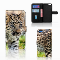 Apple iPhone 6 Plus | 6s Plus Telefoonhoesje met Pasjes Baby Luipaard - thumbnail