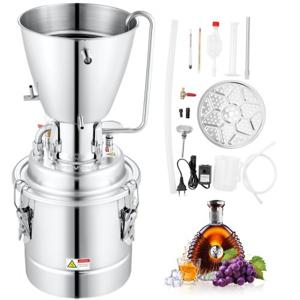 VEVOR Distilleerder Water Distiller 50L Thuis Distillatie Systeem Still Zilver 220-240V Moonshine Still Distiller 40x400x768mm voor whisky