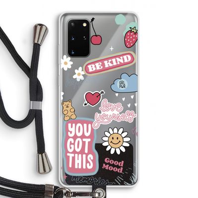 Positivity: Samsung Galaxy S20 Plus Transparant Hoesje met koord