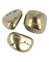 Trommelstenen Pyriet - 100 gram - thumbnail
