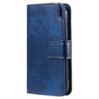 iPhone 15 Pro Max hoesje - Bookcase - Pasjeshouder - Portemonnee - Luxe - Kunstleer - Blauw