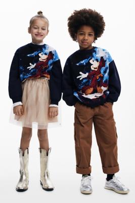 Mickey™ Fantasie jacquard sweatshirt - BLUE - 7/8