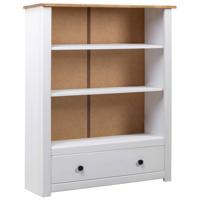 Boekenkast Panama Range 80x35x110 cm massief grenenhout wit
