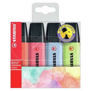 Stabilo boss original pastel markeerstiften, 4st.