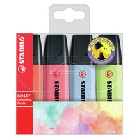 Stabilo boss original pastel markeerstiften, 4st.