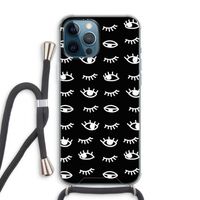 Eye pattern #3: iPhone 12 Pro Max Transparant Hoesje met koord