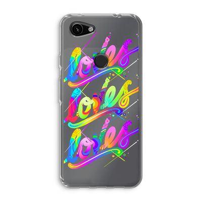 Loves: Google Pixel 3a Transparant Hoesje