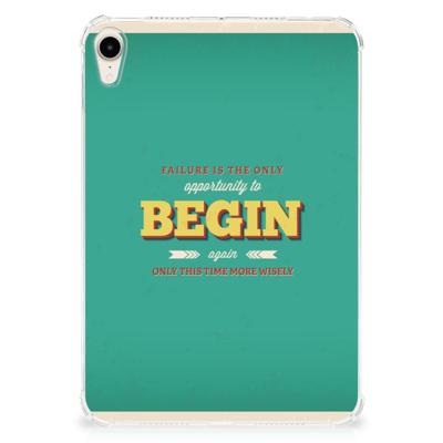 Apple iPad mini 6 (2021) Back cover met naam Quote Begin