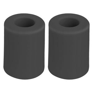 Deurbuffer - 2x - deurstopper - zwart - rubber - 50 x 35 mm - schroefbevestiging