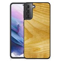 Samsung Galaxy S21 Plus Houten Print Telefoonhoesje Licht Hout