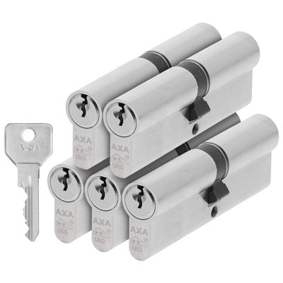 AXA AXA Security SKG** dubbele veiligheidscilinder verlengd gelijksluitend (5x) 45-50 mm - vernikkeld