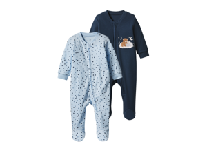 lupilu 2 Baby pyjama&apos;s (Donkerblauw/lichtblauw, 74/80)