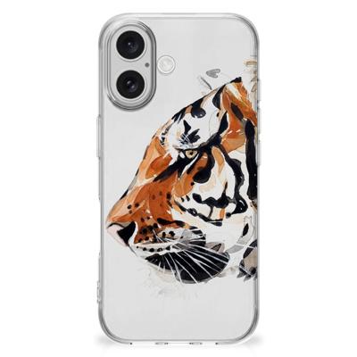 Smartphone hoesje iPhone 16 Watercolor Tiger