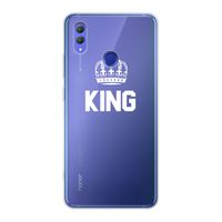 King zwart: Honor Note 10 Transparant Hoesje King zwart: Honor Note 10 Transparant Hoesje