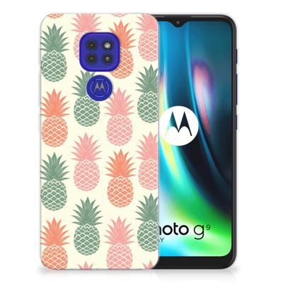 Motorola Moto G9 Play | E7 Plus | Siliconen Case | Ananas