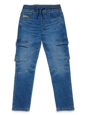 Diesel Kids jean D-URSY-J à poches cargo - Bleu