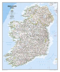 Wandkaart Ireland - Ierland, 76 x 91 cm | National Geographic