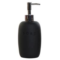 Items Zeeppompje - keramiek - zwart - 18 cm - navulbaar - toilet/badkamer