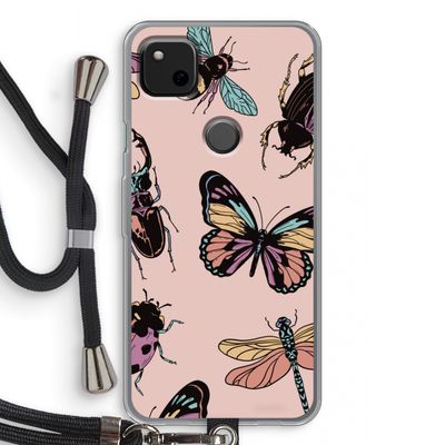 Tiny Bugs: Pixel 4a Transparant Hoesje met koord