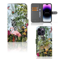 Telefoonhoesje met Pasjes voor iPhone 15 Pro Max Jungle