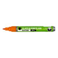 Creativ Company Glas- en porseleinstift glitter semi-dekkend - oranje