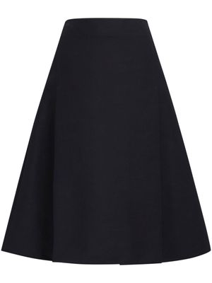 Marni jupe mi-longue en coton à coupe évasée - Noir
