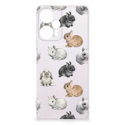 TPU Hoesje voor Xiaomi Poco F5 Konijntjes TPU Hoesje voor Xiaomi Poco F5 Konijntjes