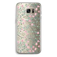 Sierlijke bloemen: Samsung Galaxy S7 Edge Transparant Hoesje - thumbnail