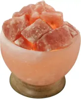 Art bizniZ tafellamp zoutkristal himalaya salt dreams brokken 13x10cm oranje