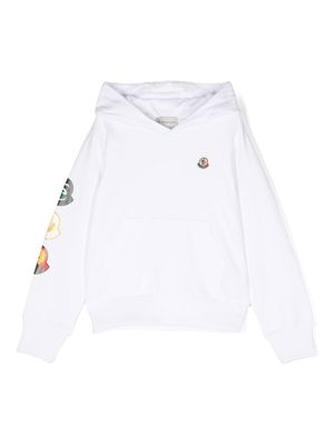 Moncler Enfant hoodie à imprimé graphique - Blanc