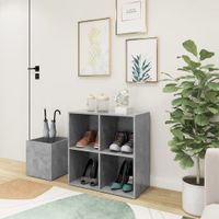 VidaXL Opbergkast 105x35,5x70 cm bewerkt hout betongrijs