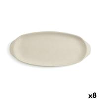 Snackdienblad Quid Mineral Gres Beige Keramisch 13 x 30,5 cm (8 Stuks)