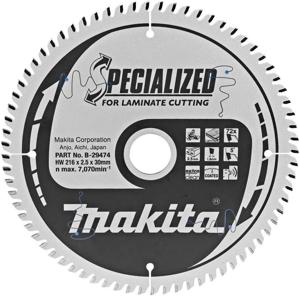 Makita Afkortzaagblad voor Laminaat | Specialized: Laminaat | Ø 216mm Asgat 30mm 72T - B-29474