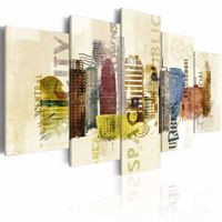 Schilderij - The City, Urban design, Multi-gekleurd, 5luik, wanddecoratie - thumbnail