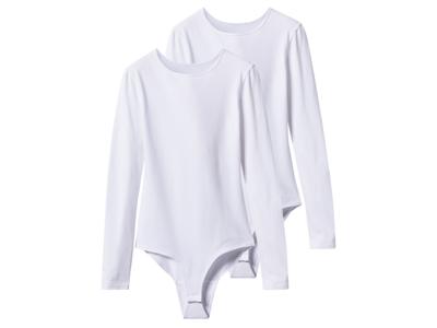 esmara Set van 2 dames body&apos;s (Wit, L (44/46))
