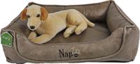 Nap'zzz divan leatherlook duo donkerbruin/bruin 90x70 cm - Gebr de boon