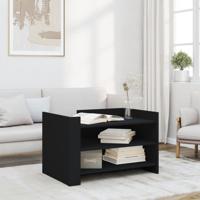 Salontafel 80x50x50 cm bewerkt hout zwart