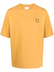 Maison Kitsuné t-shirt en coton à patch logo - Jaune