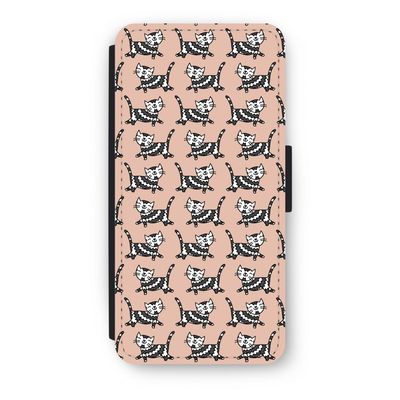 Zwarte poes: iPhone 7 Flip Hoesje
