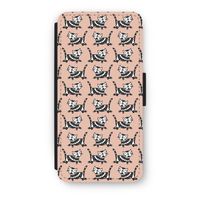 Zwarte poes: iPhone 7 Flip Hoesje