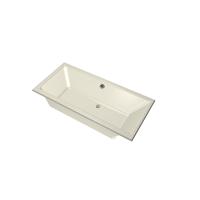 Xenz Kristal Ligbad - 160x75x48 - afvoer Midden - acryl - pergamon 6984-02