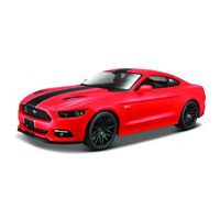 Modelauto Ford Mustang GT 2015 rood schaal 1:24/20 x 8 x 5 cm