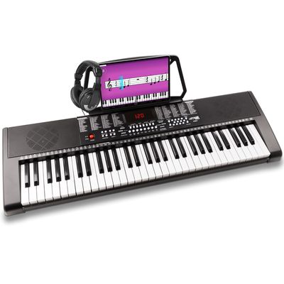 MAX KB4 beginners keyboard met 61 toetsen en hoofdtelefoon MAX KB4 beginners keyboard met 61 toetsen en hoofdtelefoon
