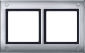 Merten Aquadesign afdekraam 2-voudig aluminium met schroefbevestiging MTN401260