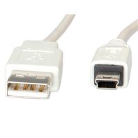VALUE USB 2.0 kabel, type A - 5-Pin Mini, Typ A 5 Pin Mini , wit, 1,8 m