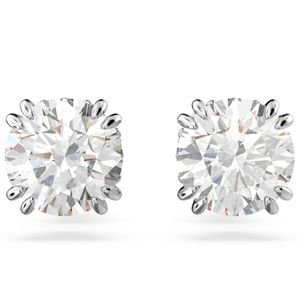 Swarovski 5636712 Oorknoppen Constella zilverkleurig-wit 6 x 6 mm