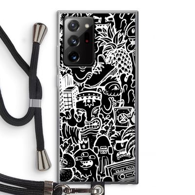 Vexx Black Mixtape: Samsung Galaxy Note 20 Ultra / Note 20 Ultra 5G Transparant Hoesje met koord