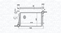 Intercooler, inlaatluchtkoeler MAGNETI MARELLI, u.a. für VW, Skoda, Audi, Seat