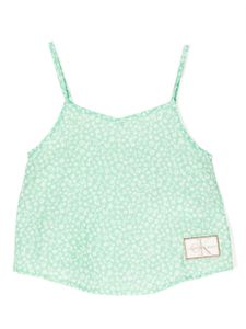 Calvin Klein Kids débardeur à fleurs - Vert